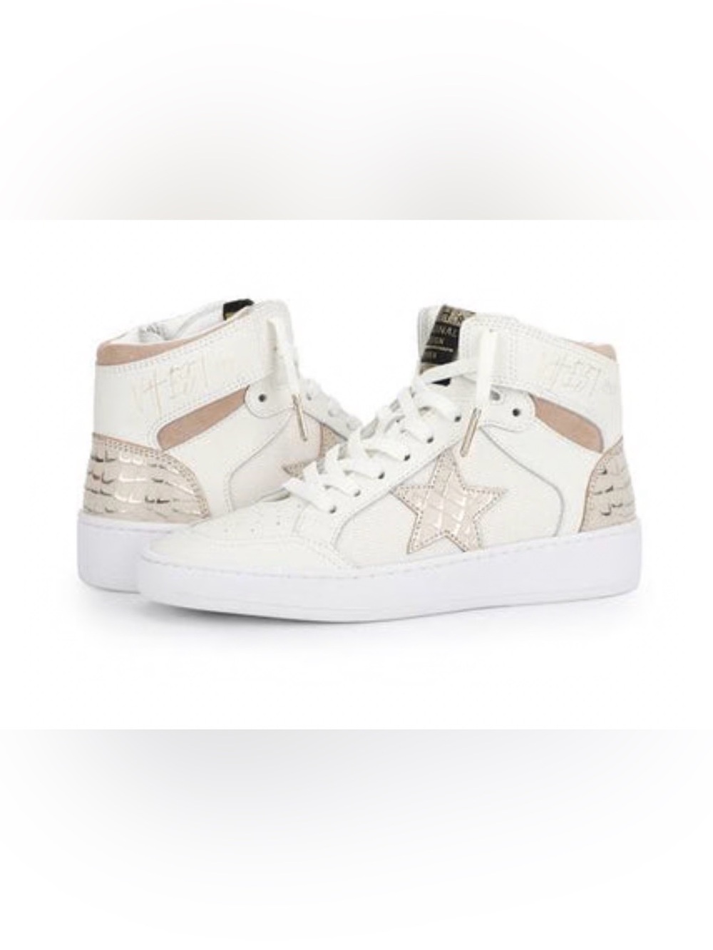 Vintage Havana White and Rose Gold High-Top Sneakers Dream size 5.5